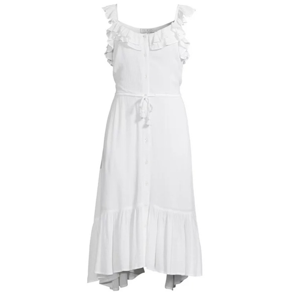 sofia by sofia vergara Dresses & Skirts - NWT Sofia Jeans by Sophia Vergara Women’s Adjustable Strap Ruffle Midi Dress